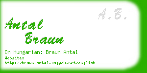 antal braun business card